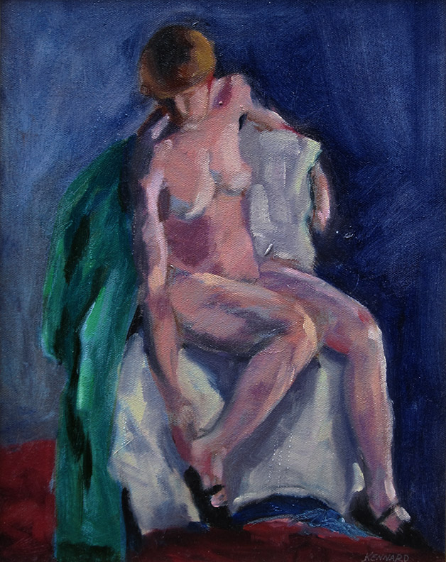 Mary Jo Kennard painting, Nude With Ballet Slipper