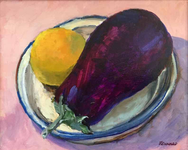 Aubergine and Orange