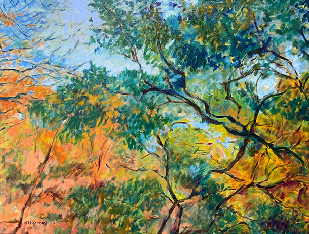 Mary Jo Kennard painting,Live Oaks at Sunrise